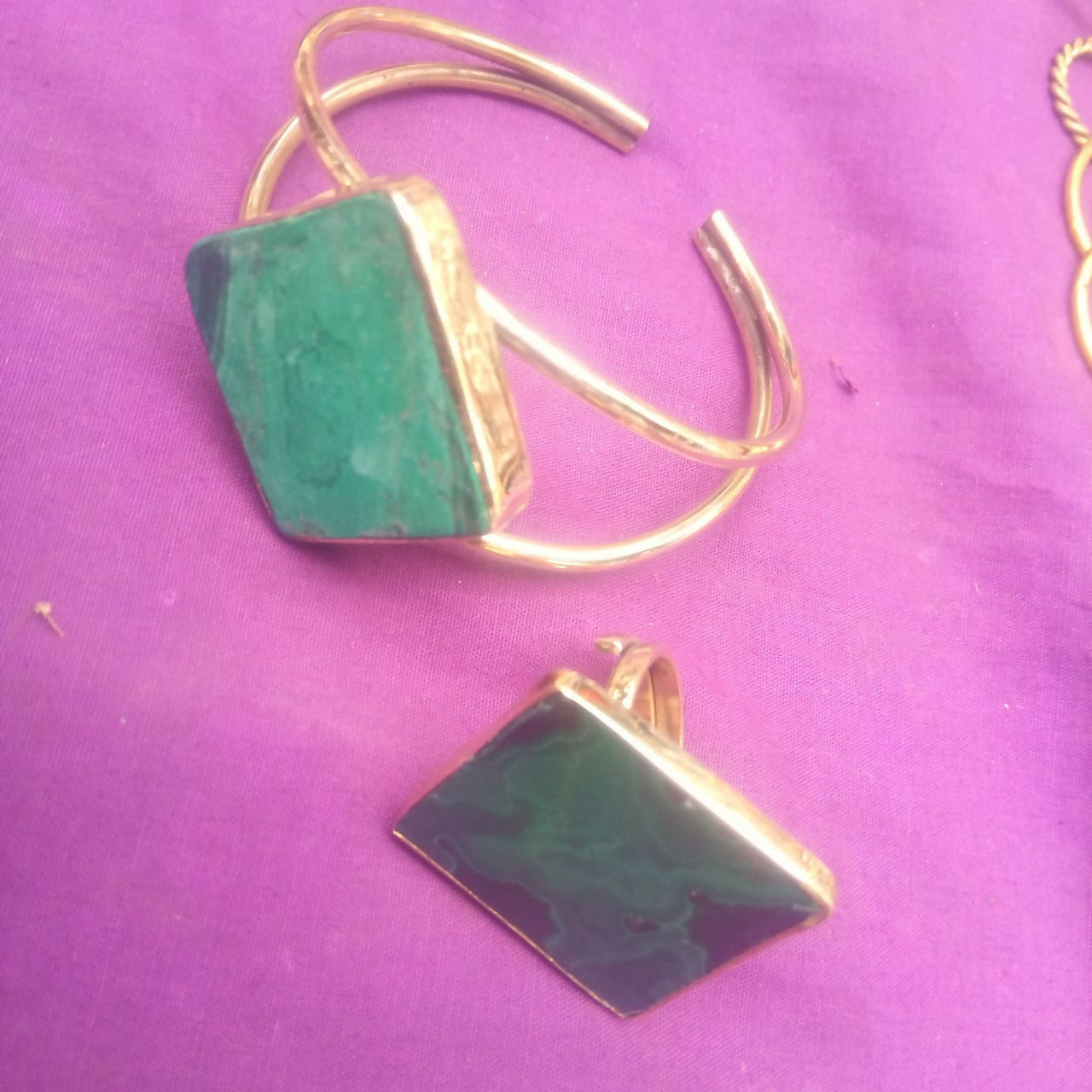 Brass and Semi Precious Stones Bangles